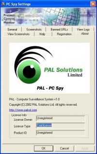PAL PC SPY 1.01 screenshot. Click to enlarge!