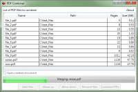 PDF Combiner 1.7 screenshot. Click to enlarge!