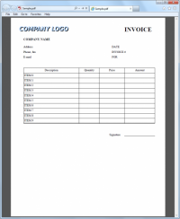 PDF Generator SDK for JavaScript 1.04.84.a screenshot. Click to enlarge!