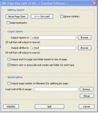 PDF Page Size Split 2.02 screenshot. Click to enlarge!