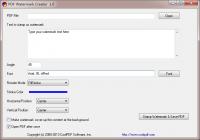 PDF Watermark Creator 1.6 screenshot. Click to enlarge!