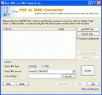 PDF to DXF Converter 6.8 9.5 screenshot. Click to enlarge!
