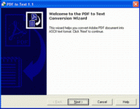 PDF to Text 3.3.040 screenshot. Click to enlarge!