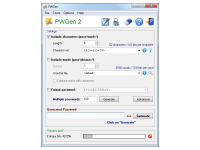 PWGen 2.8.0 screenshot. Click to enlarge!