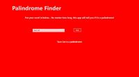 Palindrome Finder for Windows 8 screenshot. Click to enlarge!