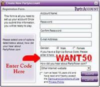 Party Poker Bonus Code - WANT50 2.6.84 screenshot. Click to enlarge!