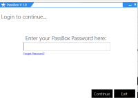 PassBox 1.0 screenshot. Click to enlarge!