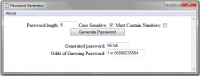 Password Generator Gigra 1.1 screenshot. Click to enlarge!