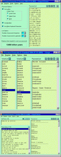 Password Generator 2004.08.27 screenshot. Click to enlarge!
