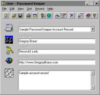 Password Keeper 2000 7.1 screenshot. Click to enlarge!