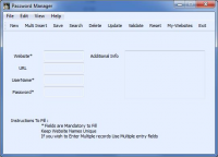 Password Manager Free 1.0.6.0 screenshot. Click to enlarge!