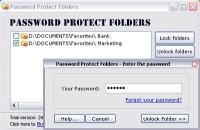 Password Protect Folders 1.1 screenshot. Click to enlarge!