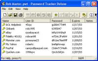 Password Tracker Deluxe 3.64 screenshot. Click to enlarge!