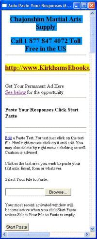 Paste Your Responses 3.0 screenshot. Click to enlarge!