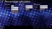 Percentage Calculator for Windows 8 1.0.0.1 screenshot. Click to enlarge!