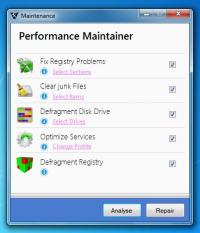Performance Maintainer 0.7.0.0 screenshot. Click to enlarge!