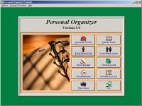 Personal Organizer 6.0 screenshot. Click to enlarge!