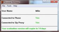 Personal PBXMate 1.6.44 screenshot. Click to enlarge!