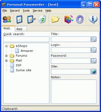 Personal Passworder 3.9.8 screenshot. Click to enlarge!