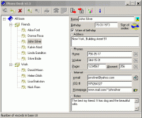 PhoneBook 2.3 screenshot. Click to enlarge!