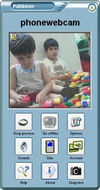 Phonewebcam Publisher 3.6 screenshot. Click to enlarge!
