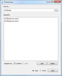 Photo Sorter Free 1.1.5 screenshot. Click to enlarge!