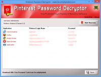 Pinterest Password Decryptor 4.0 screenshot. Click to enlarge!
