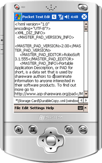Pocket Text Editor 1.3 screenshot. Click to enlarge!