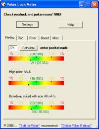 PokerLuckMeter 1.0 screenshot. Click to enlarge!