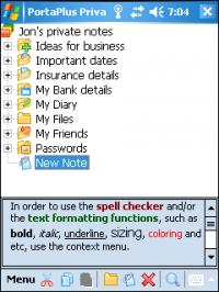 Porta+ Private Notes 4.5 screenshot. Click to enlarge!