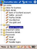 PortaWhiz Info Manager 1.0 screenshot. Click to enlarge!