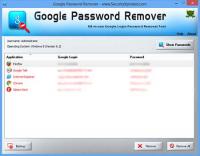 Portable Google Password Remover 1.0 screenshot. Click to enlarge!