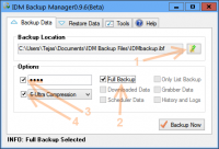Portable IDM Backup Manager 1.0.0 screenshot. Click to enlarge!