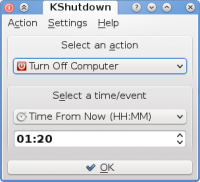 Portable KShutdown 3.0 Beta 7 screenshot. Click to enlarge!