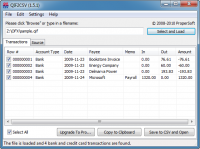 Portable QIF2CSV Pro 2.2.1.8 screenshot. Click to enlarge!