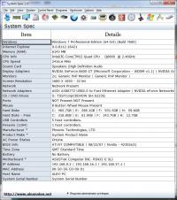 Portable System Spec 3.08 screenshot. Click to enlarge!