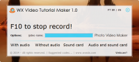 Portable WX Video Tutorial Maker 1.0 screenshot. Click to enlarge!