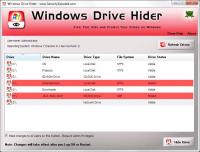 Portable Windows Drive Hider 1.0 screenshot. Click to enlarge!