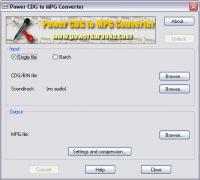 Power CDG to MPG Converter 1.0.23 screenshot. Click to enlarge!