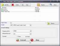 Power RM RAM to MP3 Converter 2.1.2 screenshot. Click to enlarge!