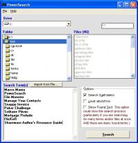 PowerSearch 3.4.10.085 screenshot. Click to enlarge!