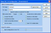 PowerTOC 2.2 screenshot. Click to enlarge!