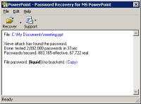 Powerpoint Password Recovery Key 7.1 screenshot. Click to enlarge!