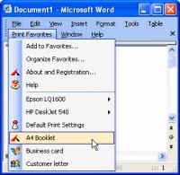Print Favorites for Word 1.5 screenshot. Click to enlarge!