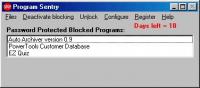 Program Sentry 2.0.0 screenshot. Click to enlarge!