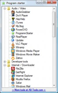 Program Starter 2.0.10 screenshot. Click to enlarge!