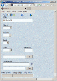 Project Clock Web 10.01 screenshot. Click to enlarge!