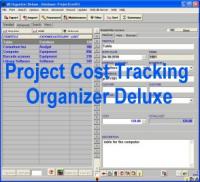 Project Cost Tracking Organizer Deluxe 4.0 screenshot. Click to enlarge!