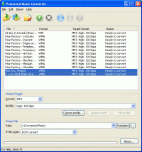 Protected Music Converter 1.9.7.2 screenshot. Click to enlarge!