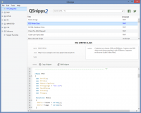 QSnipps 2.0.59 screenshot. Click to enlarge!